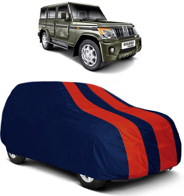 MoTRoX Car Cover For Mahindra Bolero (Without Mirror Pockets)(Red, Blue)