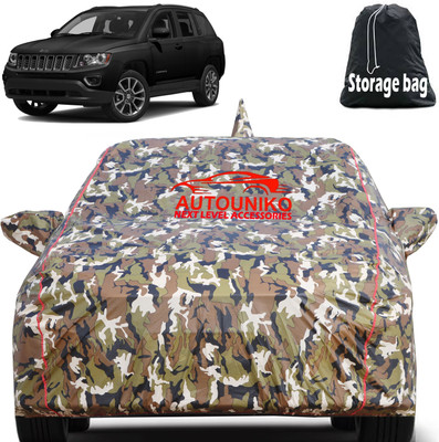 autouniko Car Cover For Jeep Compass (With Mirror Pockets)(Multicolor)