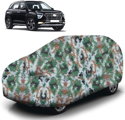 AUTOGUYS Car Cover For Hyundai Creta (With Mirror Pockets)(Green)