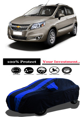 Amexride Car Cover For Chevrolet Sail Hatchback 1.3 TCDi LT ABS (With Mirror Pockets)(Multicolor)