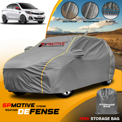 SPMOTIVE Car Cover For Tata Tigor (With Mirror Pockets)(Grey)