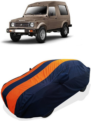 Coxtor Car Cover For Maruti Suzuki Gypsy 1000 (With Mirror Pockets)(Orange)