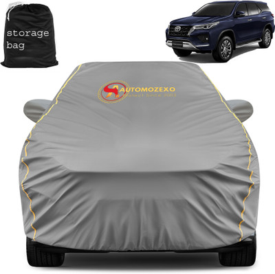 AUTOMOZEXO Car Cover For Toyota Fortuner (With Mirror Pockets)(Grey)