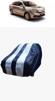 ATBROTHERS Car Cover For Honda Amaze S CVT i-VTEC (Without Mirror Pockets)(White, Blue)