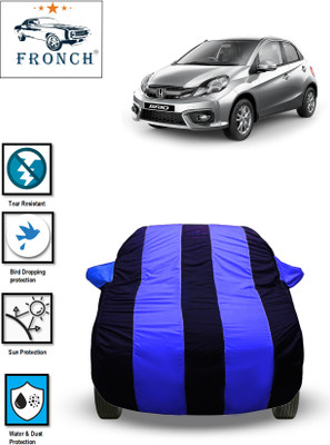 FRONCH Car Cover For Honda Brio, Brio Facelift, Brio VX (With Mirror Pockets)(Blue)