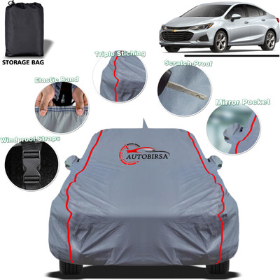 AUTOBIRSA Car Cover For Chevrolet Cruze (With Mirror Pockets)(Grey, For 2020, 2021, 2022, 2023, 2024 Models)