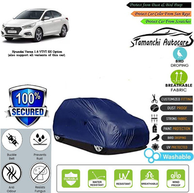 Tamanchi Autocare Car Cover For Hyundai Verna 1.6 VTVT SX Option(Blue)