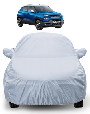 Auto Hub Car Cover For Tata Punch (With Mirror Pockets)(Silver)