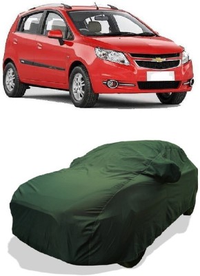 Coxtor Car Cover For Chevrolet Sail Hatchback 1.3 TCDi LS ABS (With Mirror Pockets)(Green)