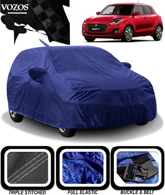 VOZOS Car Cover For Maruti Suzuki Swift AMT VXI (With Mirror Pockets)(Blue)