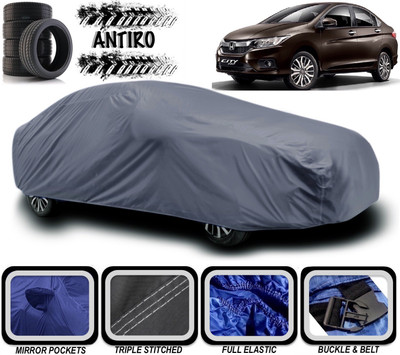 ANTIRO Car Cover For Honda City ZX (With Mirror Pockets)(Grey)
