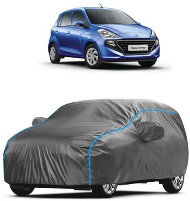 FAUXFUR Car Cover For Hyundai Santro 1.0i (With Mirror Pockets)(Grey)