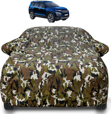 Auto Hub Car Cover For Tata Safari (With Mirror Pockets)(Brown)