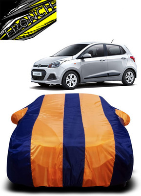 FRONCH Car Cover For Hyundai Grand i10 Magna CNG (With Mirror Pockets)(Orange, Blue)