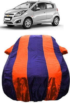Wegather Car Cover For Chevrolet Beat Diesel PS (With Mirror Pockets)(Orange)