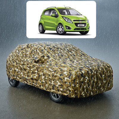 GOSHIV-car and bike accessories Car Cover For Chevrolet Beat (With Mirror Pockets)(Yellow)