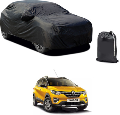 GOSHIV-car and bike accessories Car Cover For Renault Triber (With Mirror Pockets)(Black)