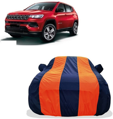 Tricway Car Cover For Jeep Compass Facelift (With Mirror Pockets)(Orange)