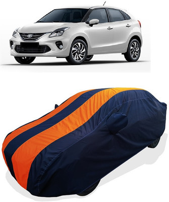 Coxtor Car Cover For Toyota Glanza V CVT Petrol (With Mirror Pockets)(Orange)