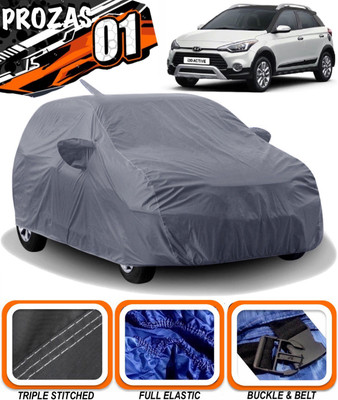 prozas Car Cover For Hyundai i20 Active (With Mirror Pockets)(Grey)