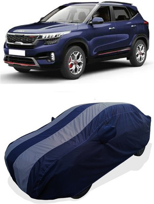 Coxtor Car Cover For Kia Seltos HTE G Petrol (With Mirror Pockets)(Grey)