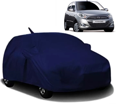 AXLOZ Car Cover For Hyundai i10 (With Mirror Pockets)(Blue)
