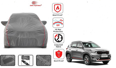 Auto Oprema Car Cover For Kia Sonet (With Mirror Pockets)(Grey)