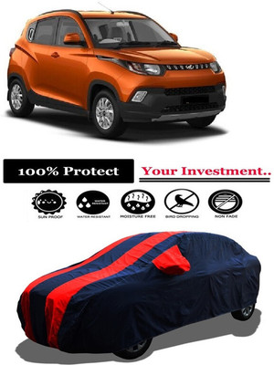Amexride Car Cover For Mahindra KUV100 NXT G80 K4 Plus 5Str Petrol (With Mirror Pockets)(Red)