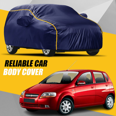 AXLOZ Car Cover For Chevrolet Aveo Uva (With Mirror Pockets)(Multicolor)