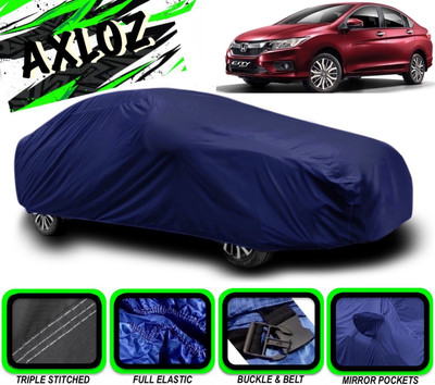AXLOZ Car Cover For Honda City i-Dtec (With Mirror Pockets)(Blue)