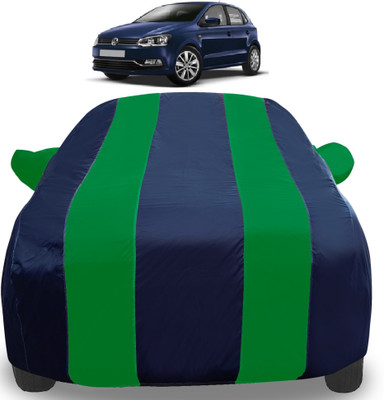 Auto Hub Car Cover For Volkswagen Polo (With Mirror Pockets)(Green)