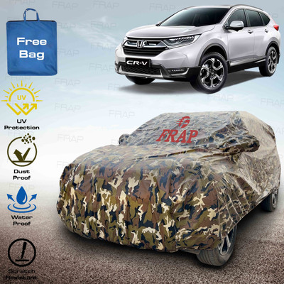 Frap Car Cover For Honda CR-V, CR-V 2WD Diesel, CR V 2.0L 2WD MT (With Mirror Pockets)(Multicolor, Red)