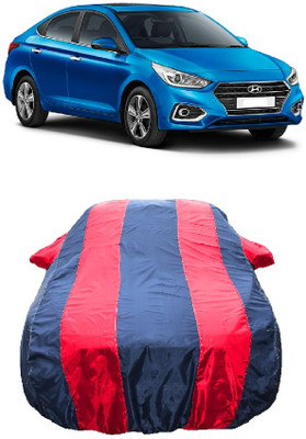 Wegather Car Cover For Hyundai Verna 1.6 VTVT AT SX (With Mirror Pockets)(Red)