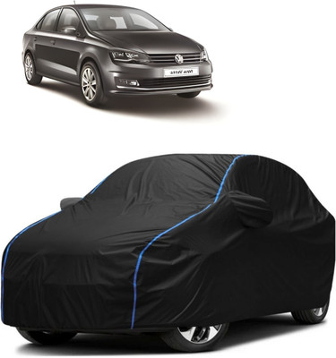 WSK Car Cover For Volkswagen Vento, Universal For Car (With Mirror Pockets)(Black)