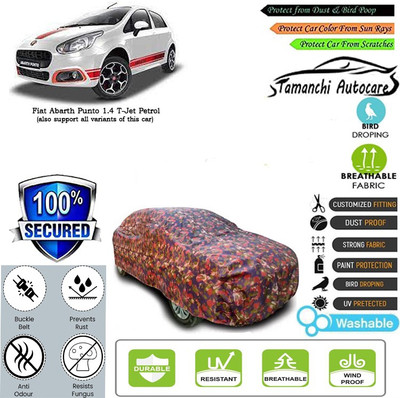 Tamanchi Autocare Car Cover For Fiat Abarth Punto 1.4 T-Jet Petrol(Multicolor)