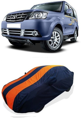 QLAX Car Cover For Maruti Sumo Grande MKII LX (With Mirror Pockets)(Orange)