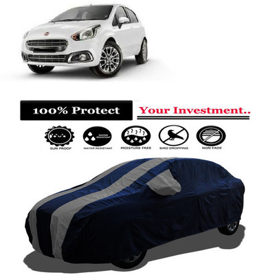 Amexride Car Cover For Fiat Abarth Punto EVO 1.3 Emotion (With Mirror Pockets)(Grey)
