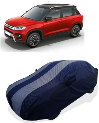 Coxtor Car Cover For Maruti Suzuki Vitara Brezza ZXI Plus Dual Tone Petrol (With Mirror Pockets)(Grey)