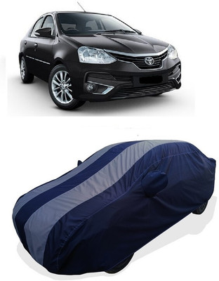 Coxtor Car Cover For Toyota Platinum Etios 1.4 GXD (With Mirror Pockets)(Grey)