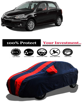 Amexride Car Cover For Toyota Etios Liva 1.2 G Petrol (With Mirror Pockets)(Red)
