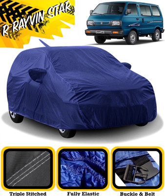 R Rayvin Star Car Cover For Maruti Suzuki Omni (With Mirror Pockets)(Blue)