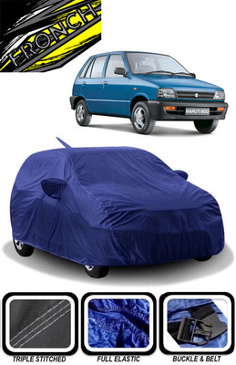 FRONCH Car Cover For Maruti Suzuki 800 Std. LPG (With Mirror Pockets)(Blue)