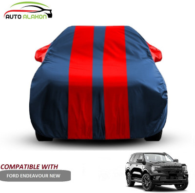 AUTO ALAXON Car Cover For Ford Endeavour (With Mirror Pockets)(Blue, Red)