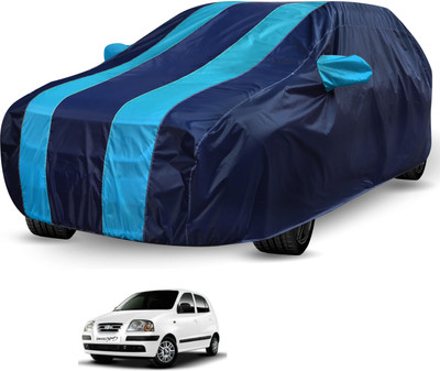 Auto Hub Car Cover For Hyundai Santro Xing (Without Mirror Pockets)(Black, Blue)