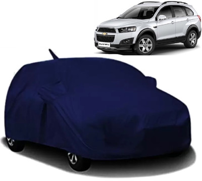 AXLOZ Car Cover For Chevrolet Captiva (With Mirror Pockets)(Blue)