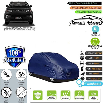 Tamanchi Autocare Car Cover For Mahindra KUV100 mFALCON G80 K4 5str(Blue)