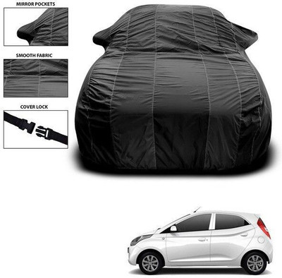 GOSHIV-car and bike accessories Car Cover For Hyundai Eon (With Mirror Pockets)(Black)