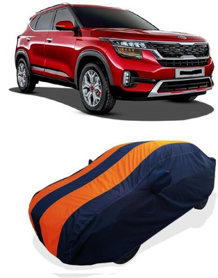 Coxtor Car Cover For Kia SELTOS (With Mirror Pockets)(Orange)