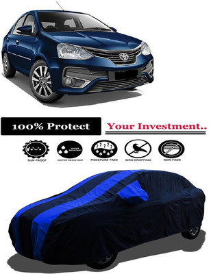 Amexride Car Cover For Toyota Platinum Etios 1.4 VXD Diesel (With Mirror Pockets)(Multicolor)