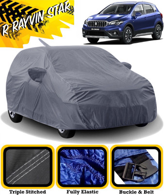 R Rayvin Star Car Cover For Maruti Suzuki S-Cross (With Mirror Pockets)(Grey)